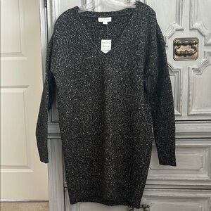 Treasure & Bond Charcoal Knit Sweater Dress